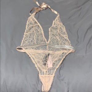Cream Lace Teddy Lingerie from Victoria Secret